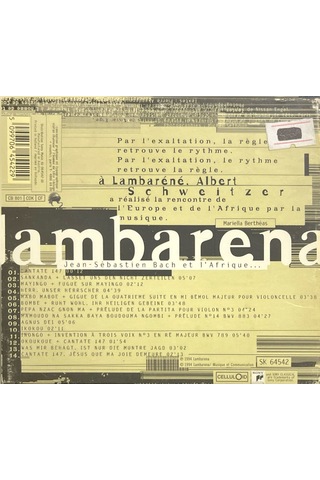 Müzik Cd'sidir Plak Değildir Cd Lam Barena Bach To Africa Cd