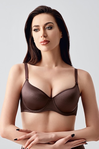 New Bra Kadın C Kap Desteksiz Sütyen Kahve 7900 Kahverengi