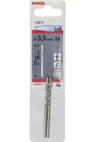 Bosch HSS-G 3.5x70 mm 2 li Metal Delme Ucu 2608585914