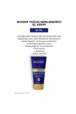 Bioder Yoğun Nemlendiricili El Kremi 50 Ml