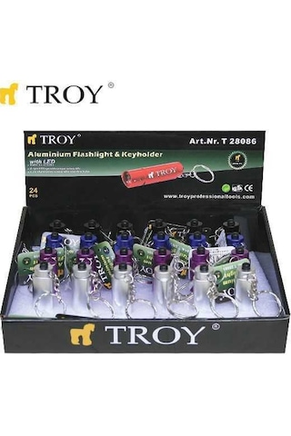 Troy 28086 Mini Led El Feneri Ve Anahtarlık. 1 Adet N11.13676 Mor