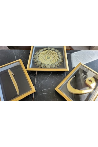 Elif & Vav & 60 X 60 Rölyef Tablo Seti