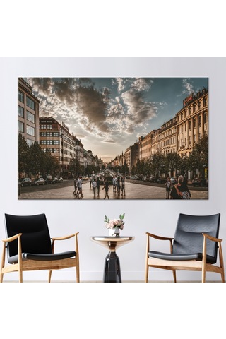 60x90cm 1 Parça Kanvas Tablo, Şehir Kavrama Kanvas Baskı