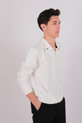 Five Pocket Fp24b2105 Erkek Dik Yaka Çıt Çıtlı Sweatshirt Ekru