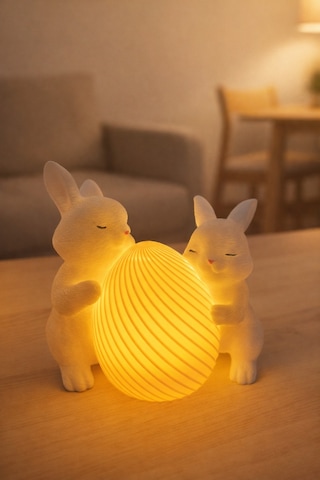 Mini Tavşan Dekor Led Li Plastik Mini Tavşan Dekor Led Li Plastik