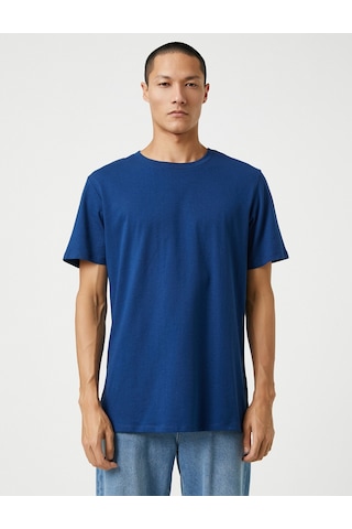 Koton Basic Tişört Slim Fit Bisiklet Yaka Kısa Kollu Pamuklu Lacivertvert 3Sam10057Hk 3Sam10057Hk702 Lacivert