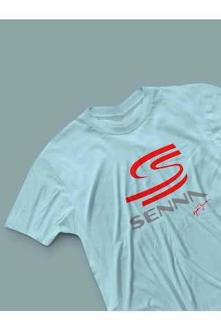 Fnbx Ayrton Senna İmzalı Senna Logolu T-shirt Turkuaz