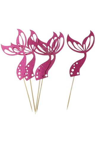 Homyl 5 Adet Yenilik Denizkızı Kuyruğu Yanıp Sönen Pembe Pembe