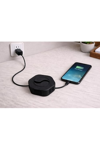 Taşınabilir Kablo Düzenleyici, Otomatik Sarma Aparatı, Usb Şarj Kablosu Toplayıcı, Seyahat İçin Kablo Organizer Siyah