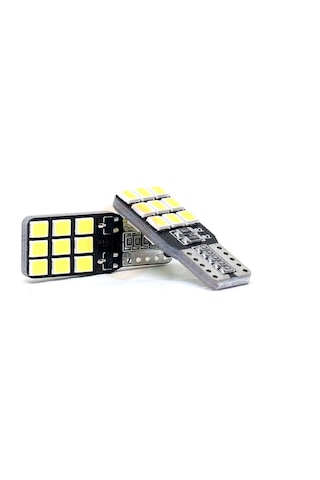 Niken 12V T10 Büyük Dipsiz Ampul 18 Led'Li 2’Li Set - Beyaz Işık