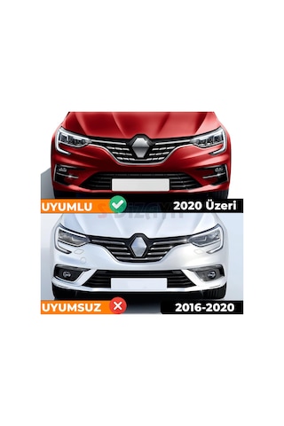 S-Dizayn Renault Megane 4 Krom Ön Tampon Çıtası 7 Prç. 2020 Üzeri