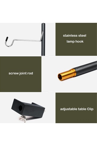 Dofolink Alüminyum Çırakçıklı Folding Kamp Işık Tutucu - Yüksekliğini Ayarlayabilir, Taşınması Kolay, Mavi Renk Mavi