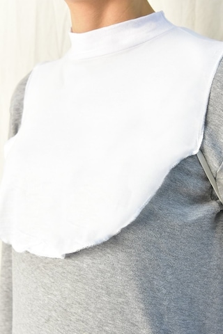 Tesettür Boyunluk Beyaz Çok Renkli