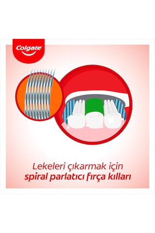 Colgate 360 Gelişmiş Optik Beyaz Yumuşak Beyazlatıcı Diş Fırçası 2'li + Fırça Kabı
