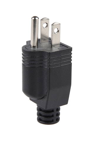 Us Fiş Erkek Ac Duvar Evrensel Seyahat Güç Soketi Fiş Adaptörü Siyah