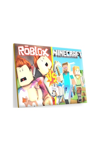 Cakasepetim Roblox Ve Minecraft Çizgi Film Görseli Ahşap Mdf Tablo
