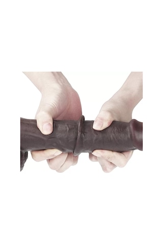 Erotixshop Hareketli Deri Ultra Yumuşak Çift Katmanlı Zenci Penis