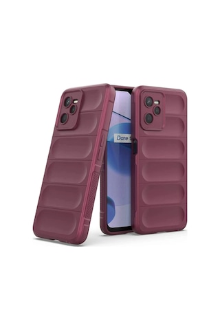 Gld-spt- Newface Realme C35 Kılıf Optimum Silikon - Bordo