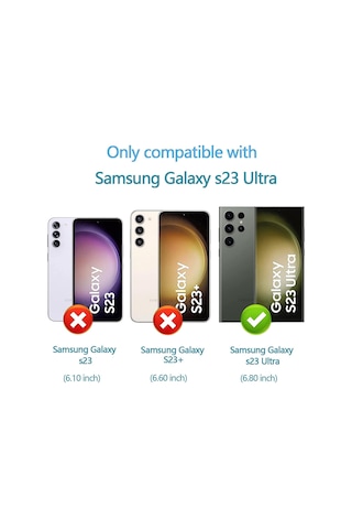 Teknomoda Samsung Galaxy Uyumlu S23 Ultra Kılıf 360 Şeffaf Ön Arka Korumalı Şeffaf Silikon