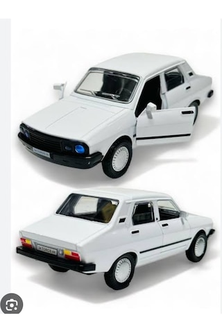 Metal Beyaz Toros Araba Kapısı Açılan Sesli Işıklı Efsane Toros Beyaz Diecast 13 Cm Çek Bırak Model Araba