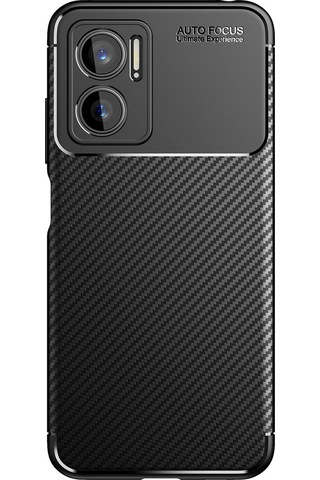 Xiaomi Uyumlu Redmi Note 11e Kılıf Zore Karbon Görünümlü Negro Silikon Kapak
