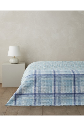 English Home Misty Flora King Size Çok Amaçlı Örtü 220x240 Cm Açık Mavi Açık Mavi