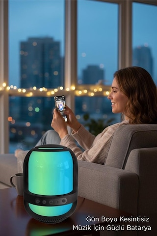 Torima GTS-2149 Bluetooth 5.0 Taşınabilir RGB Işıklı Kablosuz Hoparlör