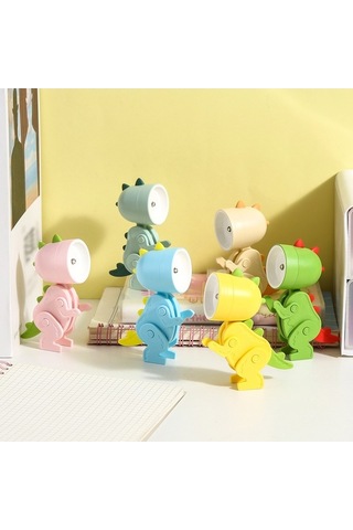 Pazly H46772p Karikatür Gece Lambası Çocuklar İçin Mini Dinozor Led Pembe Işık Diğer