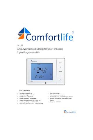 Comfortlife SL03 Kablolu Oda Termostatı