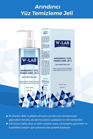 W-Lab Cosmetics Arındırıcı Yüz Temizleme Jeli 400 ML