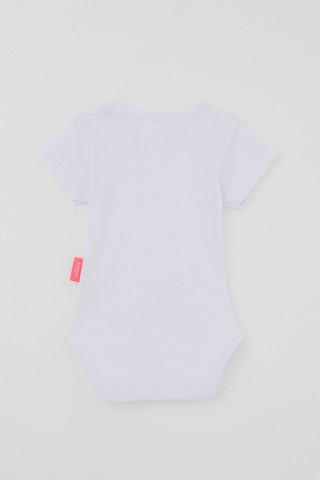 Breeze Kız Bebek Çıtçıtlı Kısa Kollu Zıbın Body Basic 0-9 Ay , Beyaz