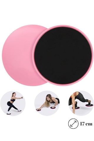 Core Slider Pilates Egzersiz Kayar Disk Pembe 2 Adet