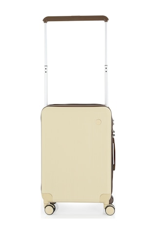 Baggaj V2403 Pc Katlanır Kabin Boy Valiz Yellow/coffe