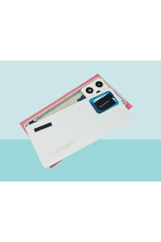 Xiaomi Redmi Note 12 Pro -5g- Uyumlu Full Kasa Arka Kapak Batarya Kapağı - Beyaz Çok Renkli