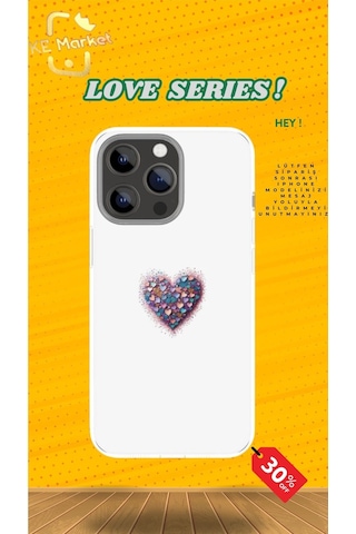 Kalp Series Apple Uyumlu iPhone Tüm Modellere Kılıf 678x111213141516 Plus