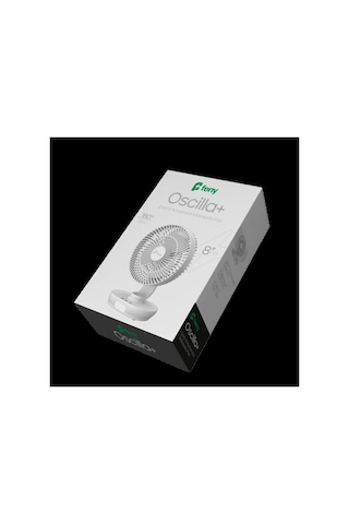 Feny Fn-f88 Oscilla+ Beyaz 3 Kademeli Hız 150 Derece Otomatik Salınım 8" Kanat Masaüstü Gece Lambası Dahili 3000mah Bataryalı Type-c Şarj Girişli Vantilatör 1923