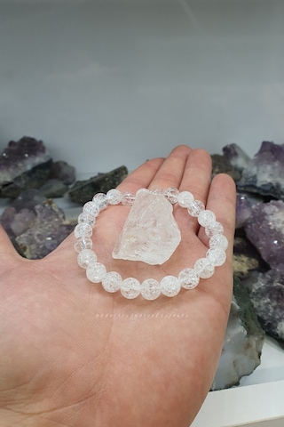 Necef Doğal Taş Bileklik Aa Kalite 8 Mm Kristal Kuvars Hediye Dengeli Ve Sağlıklı Tutar Çok Renkli