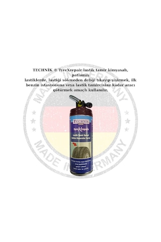 Technik Tyrexrepair Lastik Tamir Kiti Spreyi 400ml