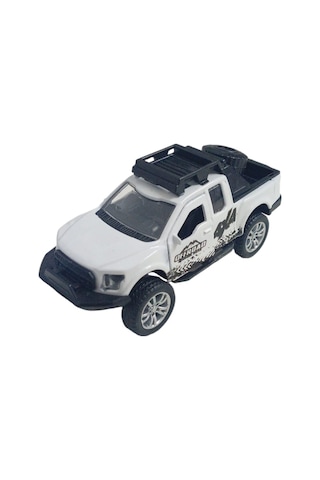Çek Bırak Metal Arazi Aracı 13 Cm - Beyaz