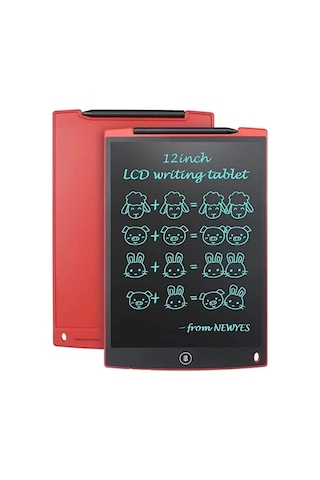 Ceylan Adam T12 Kırmızı Writing Tablet Lcd 12 Inç Dijital Kalemli Çizim Yazı Tahtası Diğer