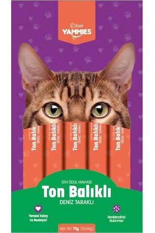 Kiwi Yammies Karışık Sıvı Kedi Ödül Maması 15 Paket