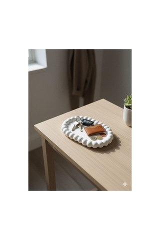 Bubble Oval Tepsi Sunumluk Takı Tabağı Dekor