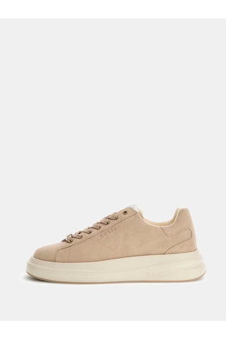 Guess Elba Hakiki Deri Erkek Sneaker Ayakkabı Fmtlbasue12 Bej