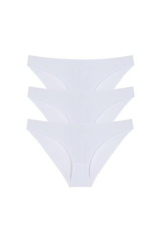New Lilla 10010 3'lü Slim Bikini Külot Paketi Beyaz