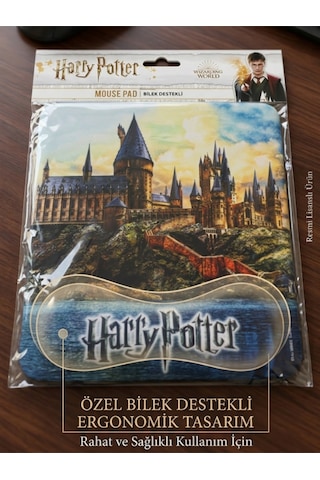 Harry Potter Lisanslı Bilek Destekli Mousepad Hogwarts