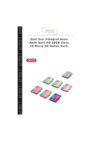 Özel Seri Fotoğraf Alanı Akıllı Kart Xo 16gb Class 10 Micro Sd Hafıza Kartı
