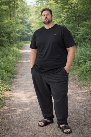 Akt Büyük Beden Erkek T-shirt 7xl-10xl Lyc Suprem Esnek Kumaş, Rahat Ve Dengeli Kalıp Siyah