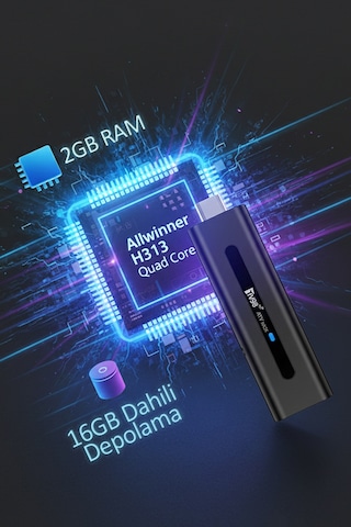 Android 14 Tv Stick 4k Ultra Hd Dual Wifi Bluetooth Akıllı Tv Dönüştürücü