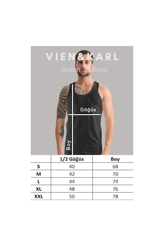 Vien&Karl Erkek Siyah 6'lı Premium Kutuda Pamuk Atlet Vk-siyah-6'lı Kutu Atlet