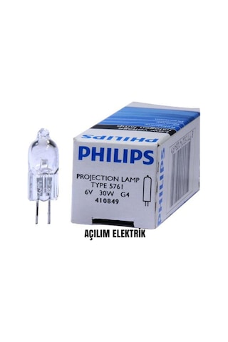 Philips Type 5761 6V 30W G4 Projeksiyon Lambası Optik /Özel Ampul